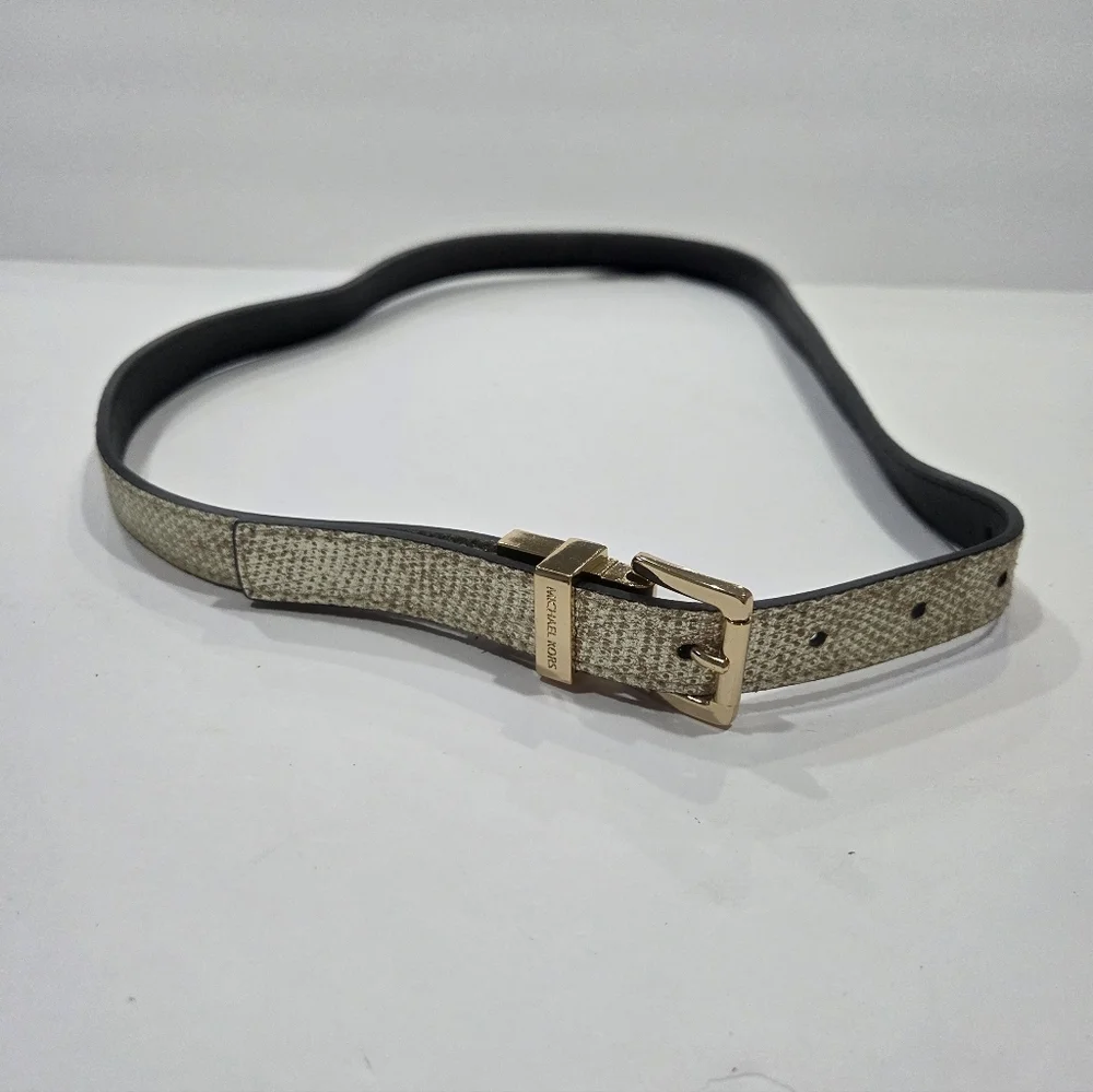 Calvin Klein Beige and Black Women's Belt Sz.S